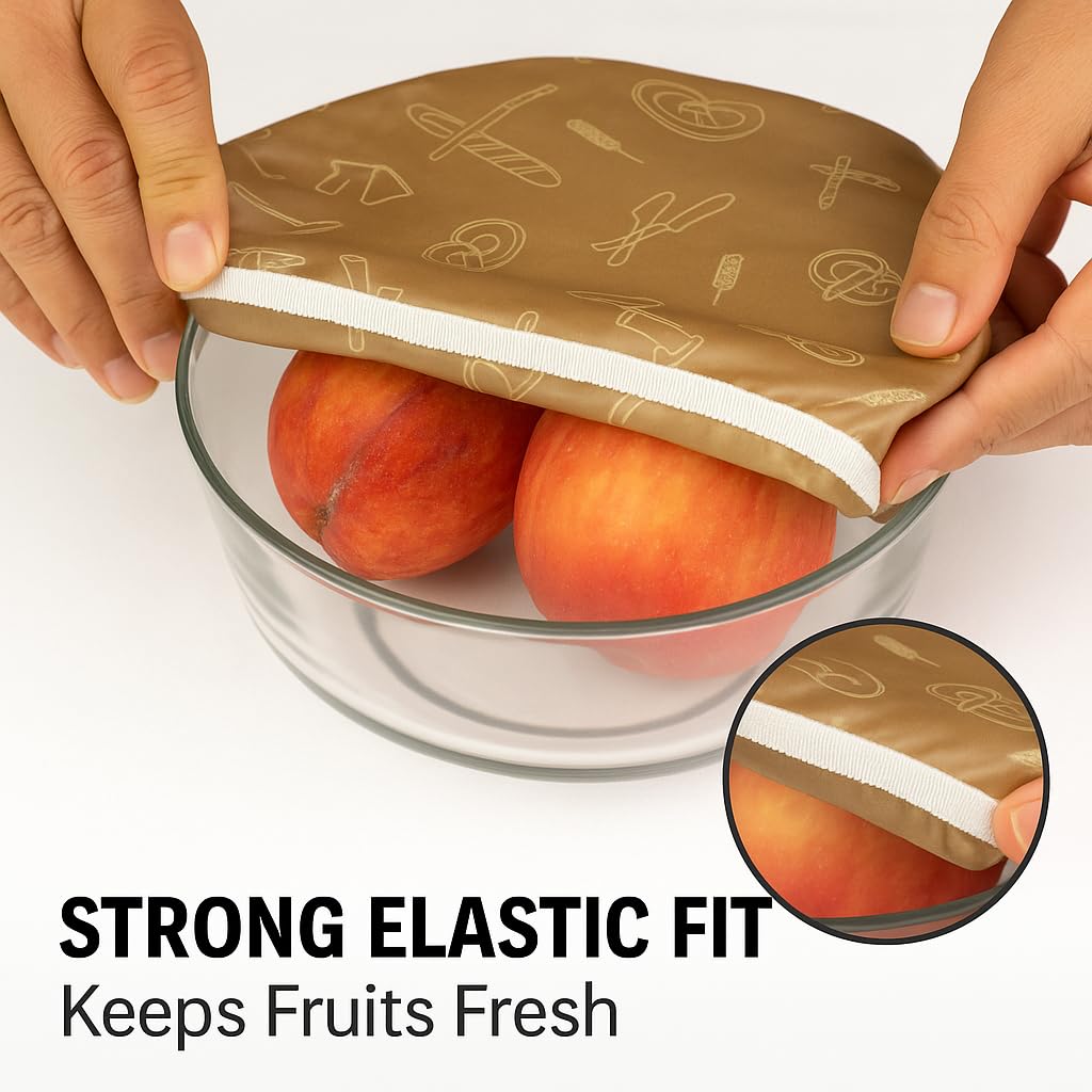 Purime reusable covers for dough proofing and salads in everyday meals