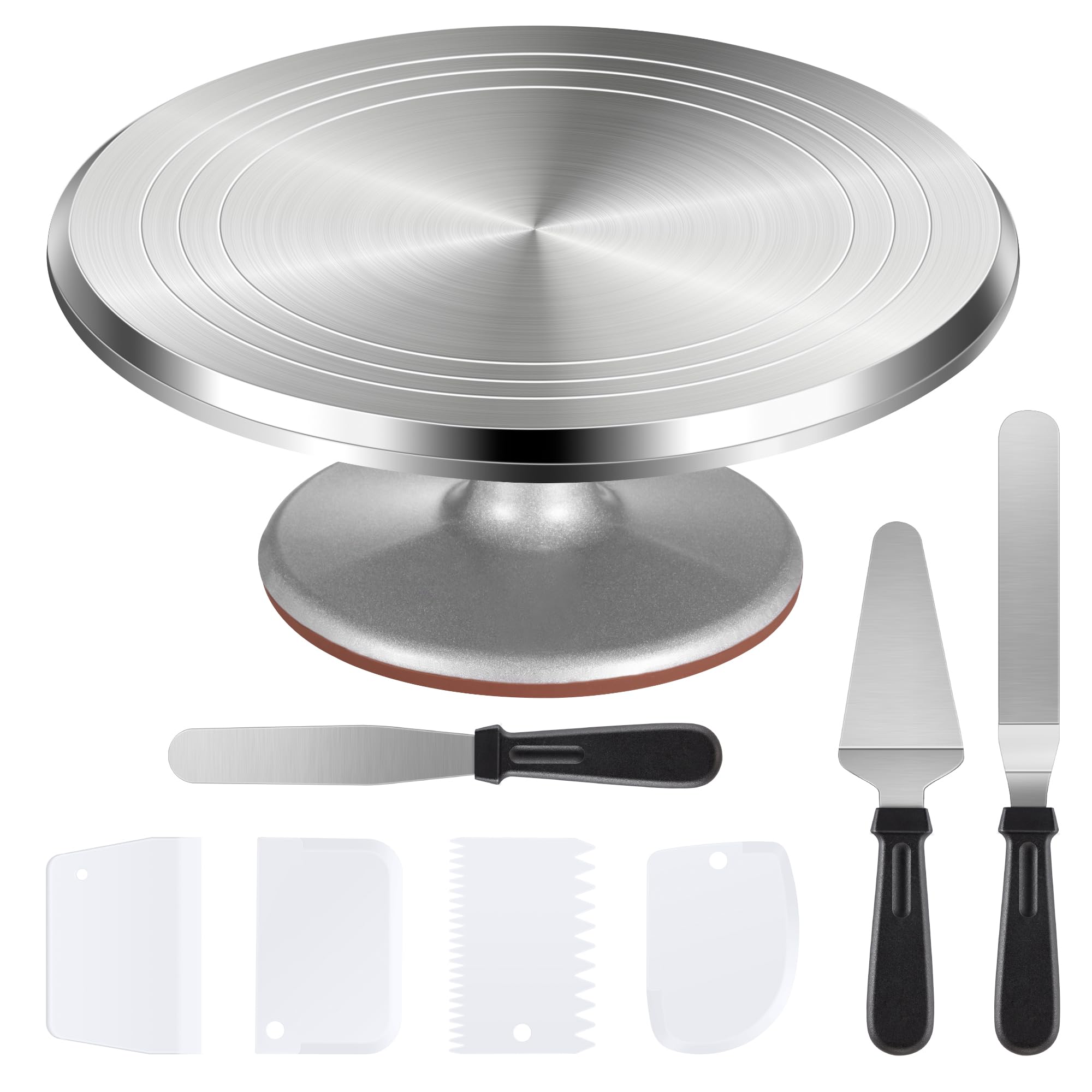 Puroma 12-inch cake turntable base for stable decorating and even frosting.