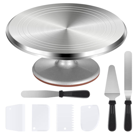 Puroma 12-inch cake turntable base for stable decorating and even frosting.