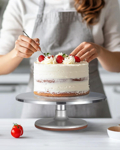 Puroma decorating kit includes spatulas and combs for cakes and cupcakes.