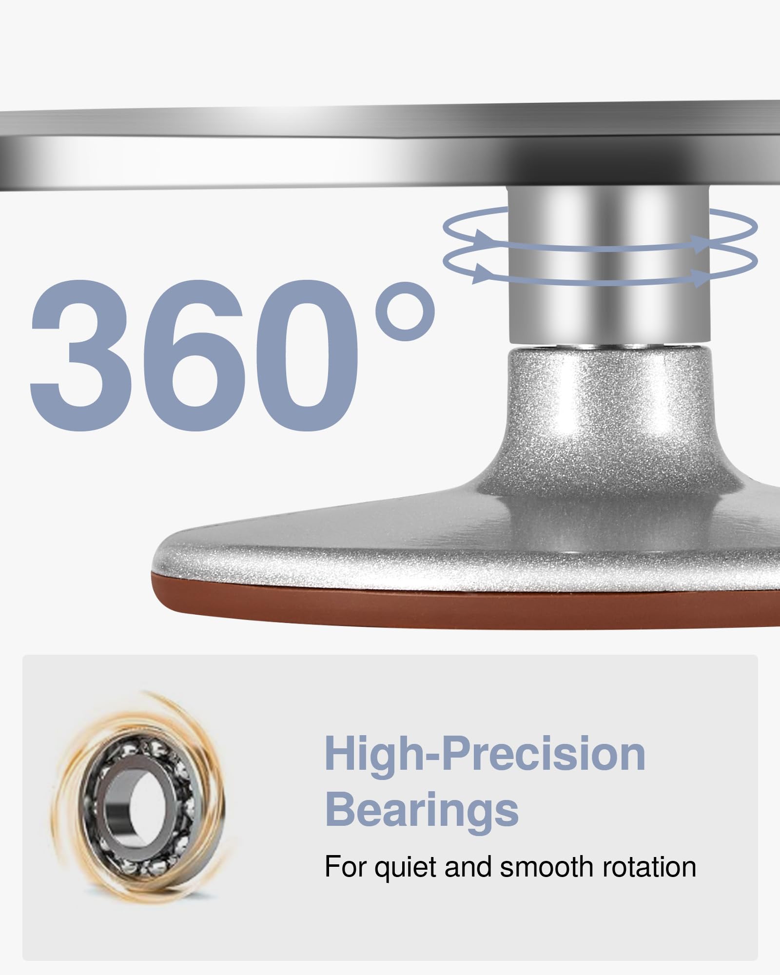 Puroma stainless steel ball bearings enable quiet, smooth rotation