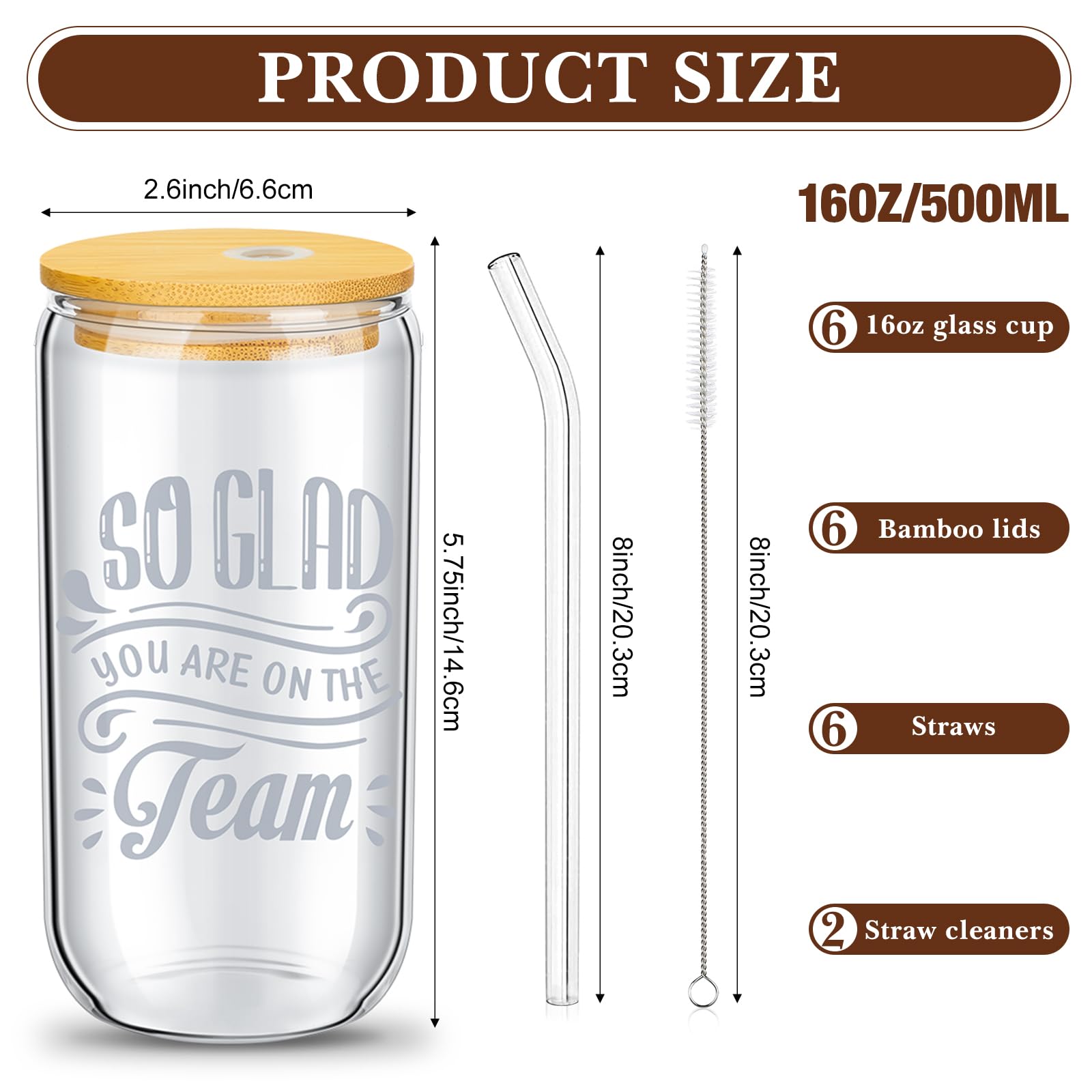 Purpeak straw and brush set for glass cups for easy cleaning.
