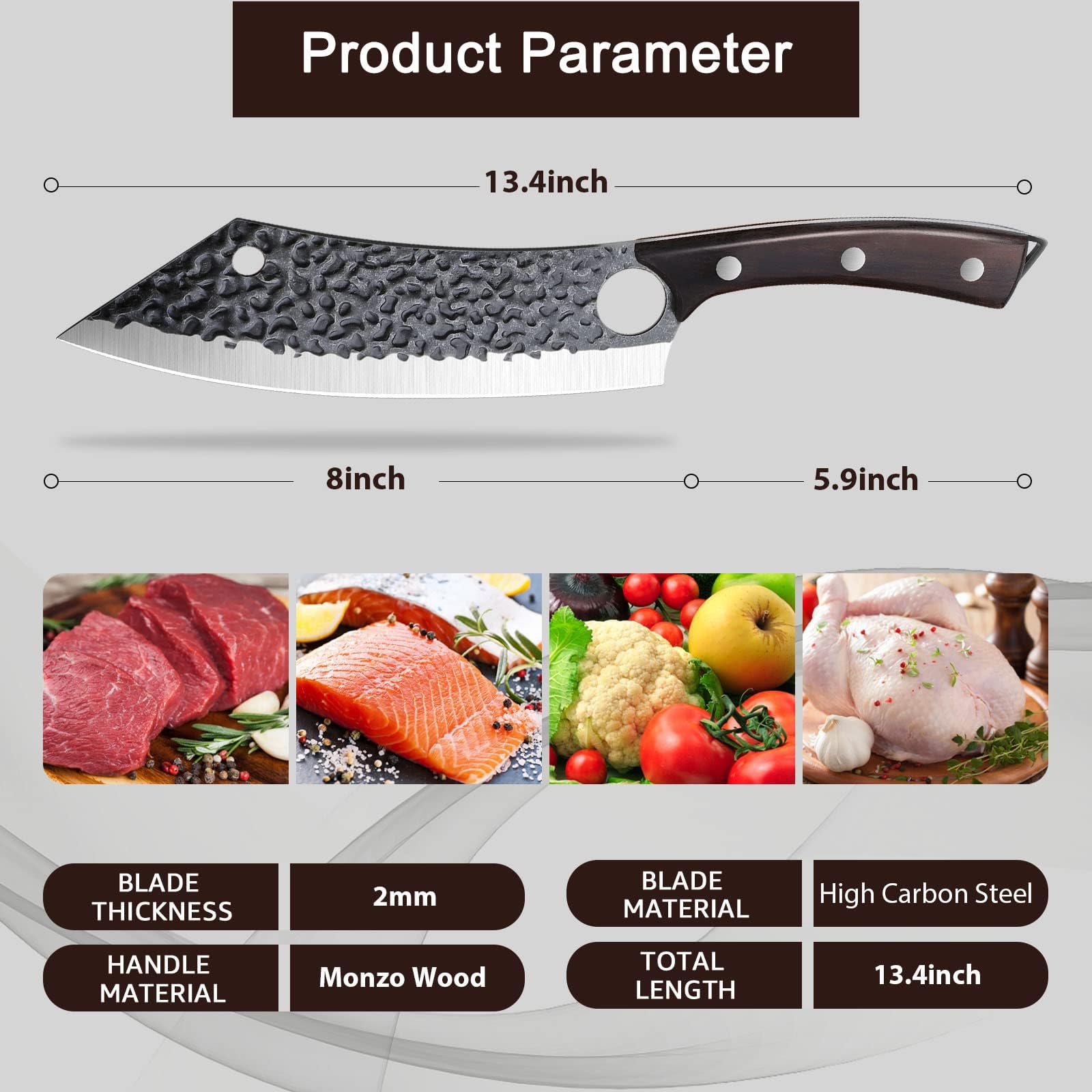 Purple Dragon hand-forged 67-layer steel demonstrates durability and sharp edge