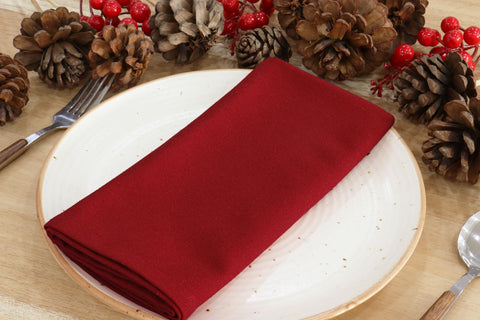 PurpleEssences napkins stacked, 12-pack, durable solid color for versatile table settings