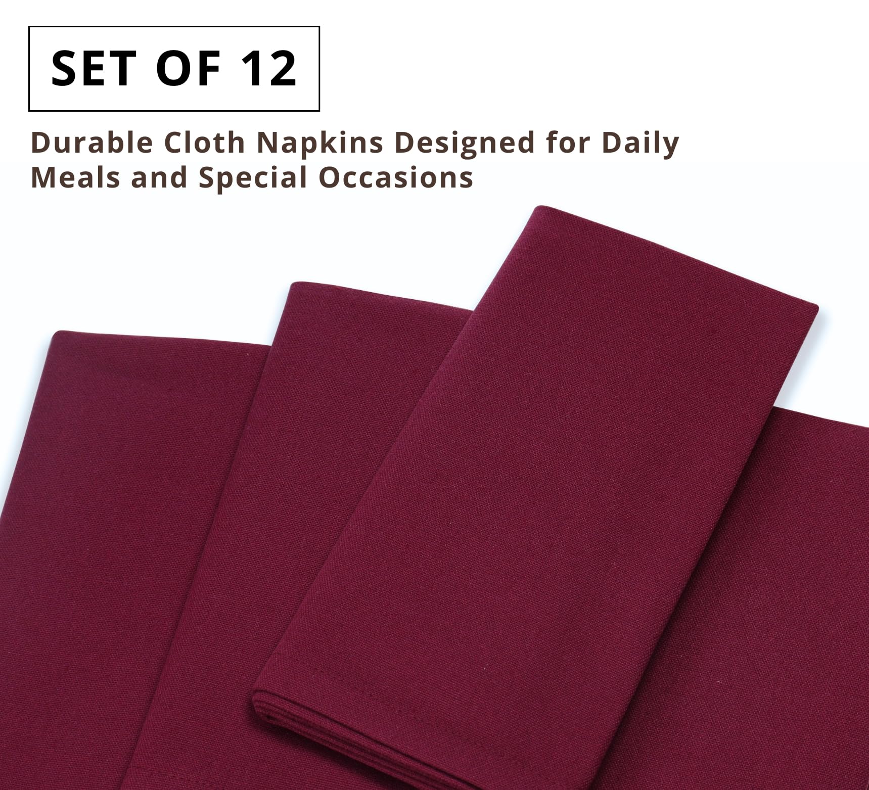 PurpleEssences cotton napkins ready for everyday meals and gatherings.