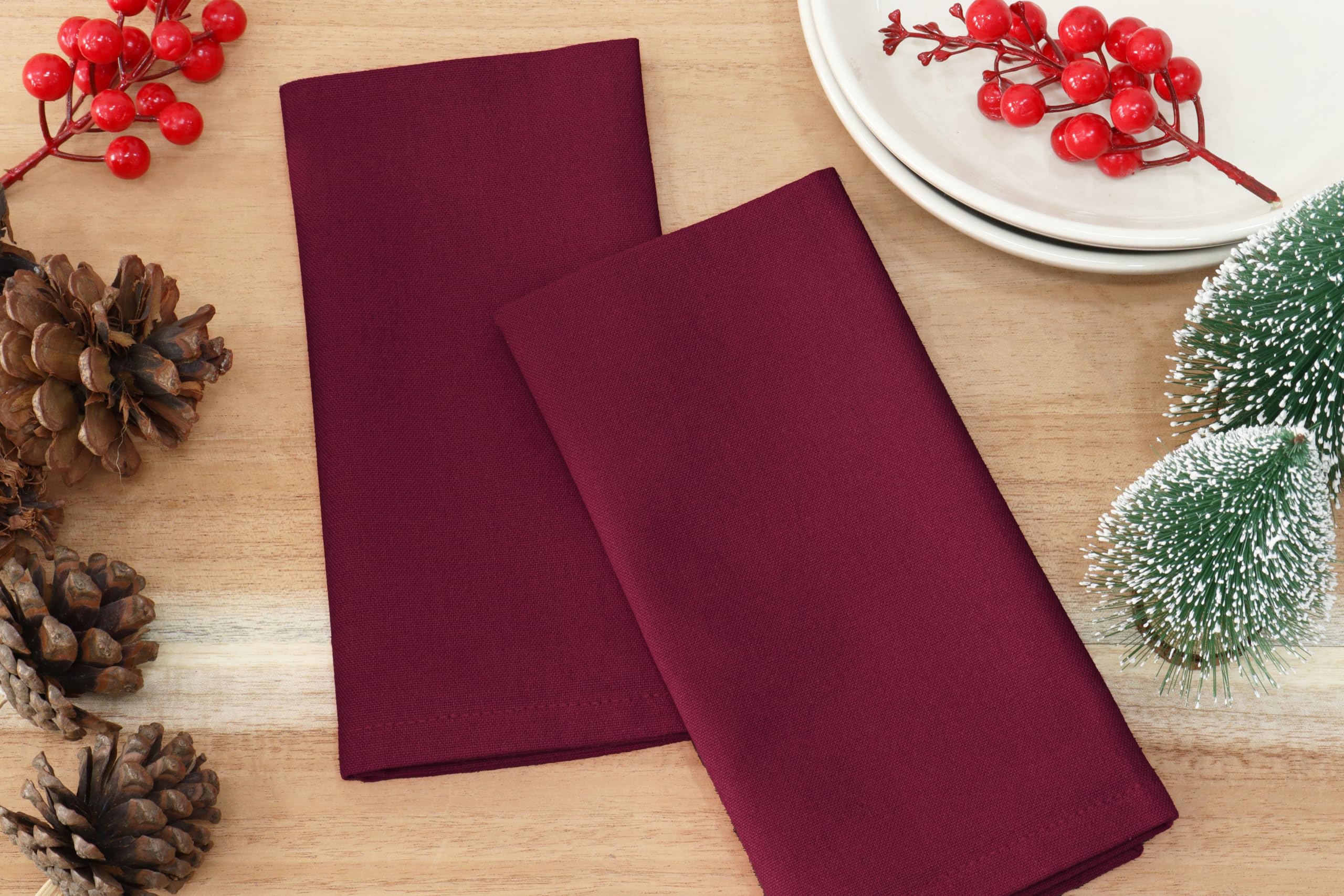 PurpleEssences napkins machine-washable for easy reuse.