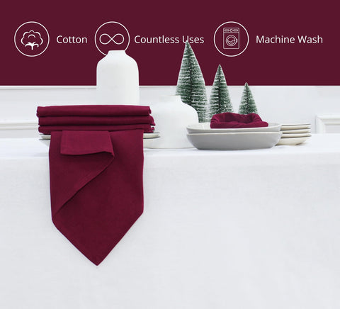 PurpleEssences napkin mitred edge detail adds refined style to table settings.