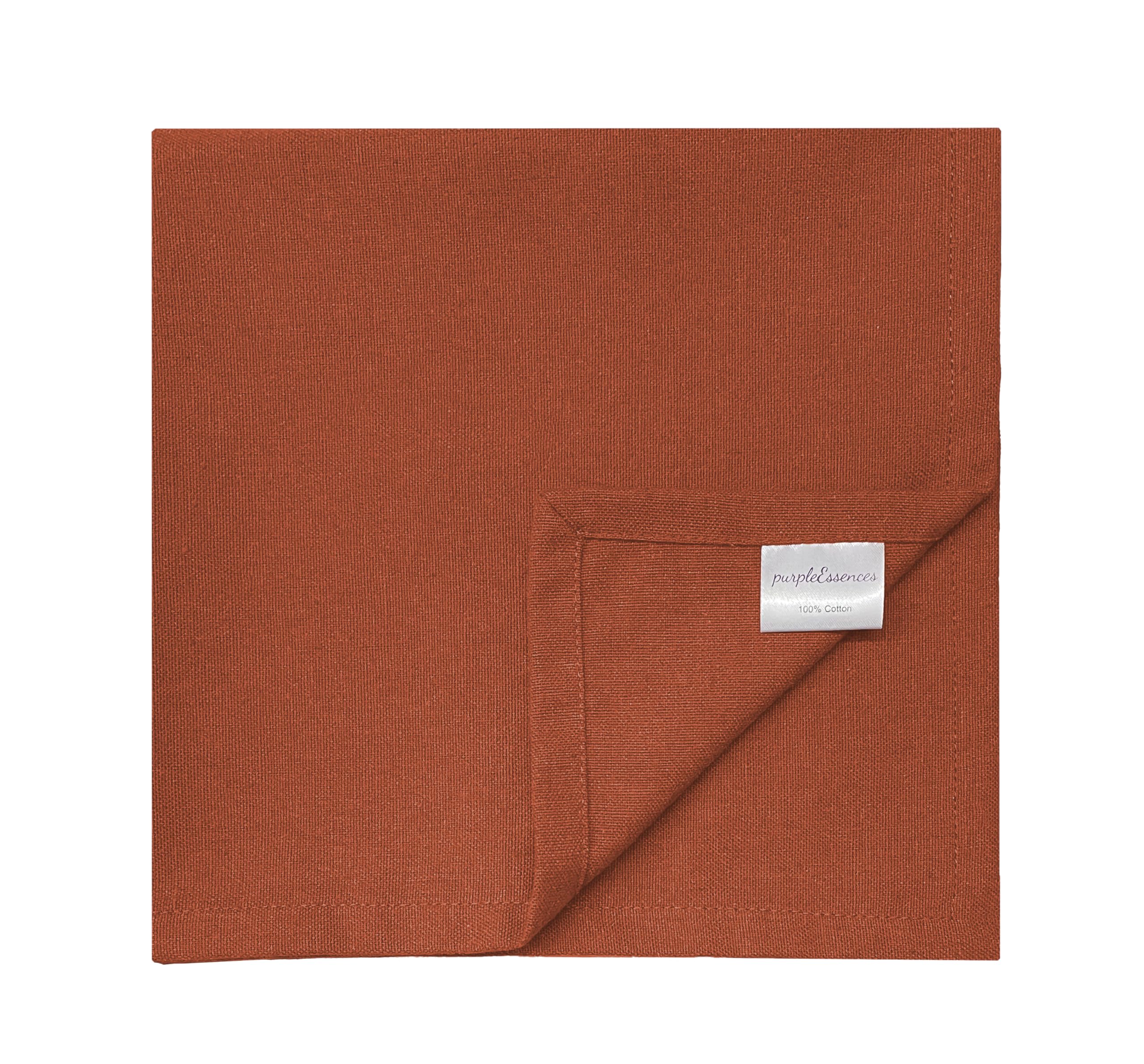 PurpleEssences rust napkins machine-washable for easy care after use.