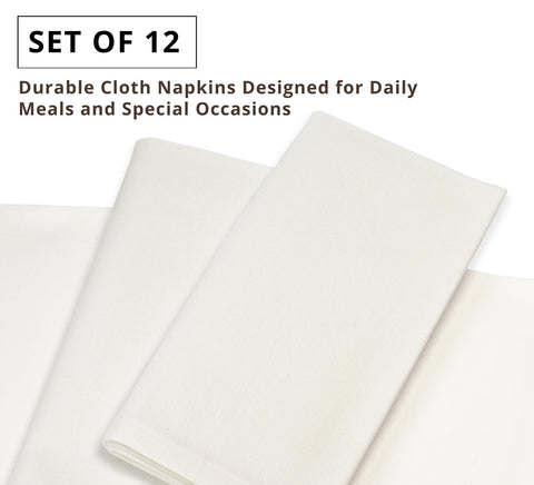 PurpleEssences cream napkins for table settings provide versatile, washable décor