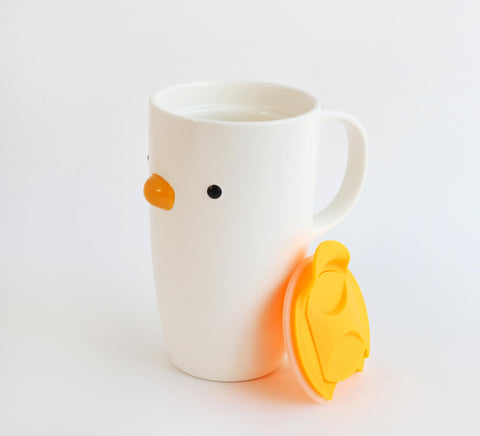 PURROOM cute chicken-shape mug suitable for home or office use