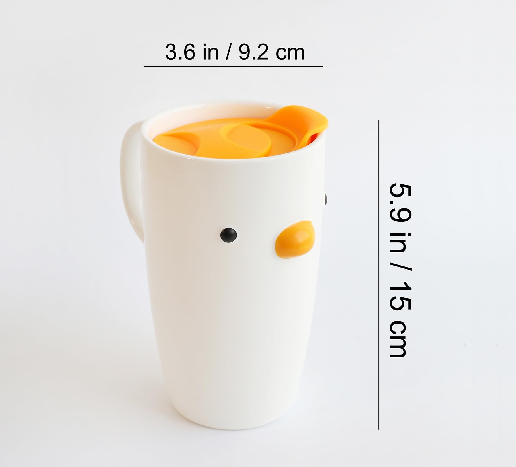 PURROOM hand-glazed yellow duck mug adds cheerful vibe