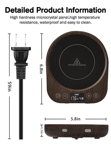 PUSEE warms tea or coffee safely without flames