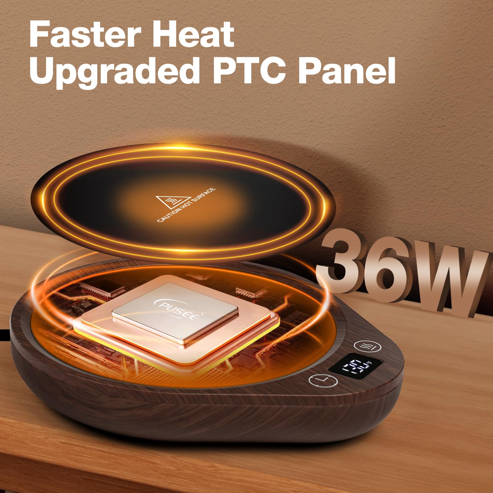 PUSEE device shows 3-temperature settings for precise heat control
