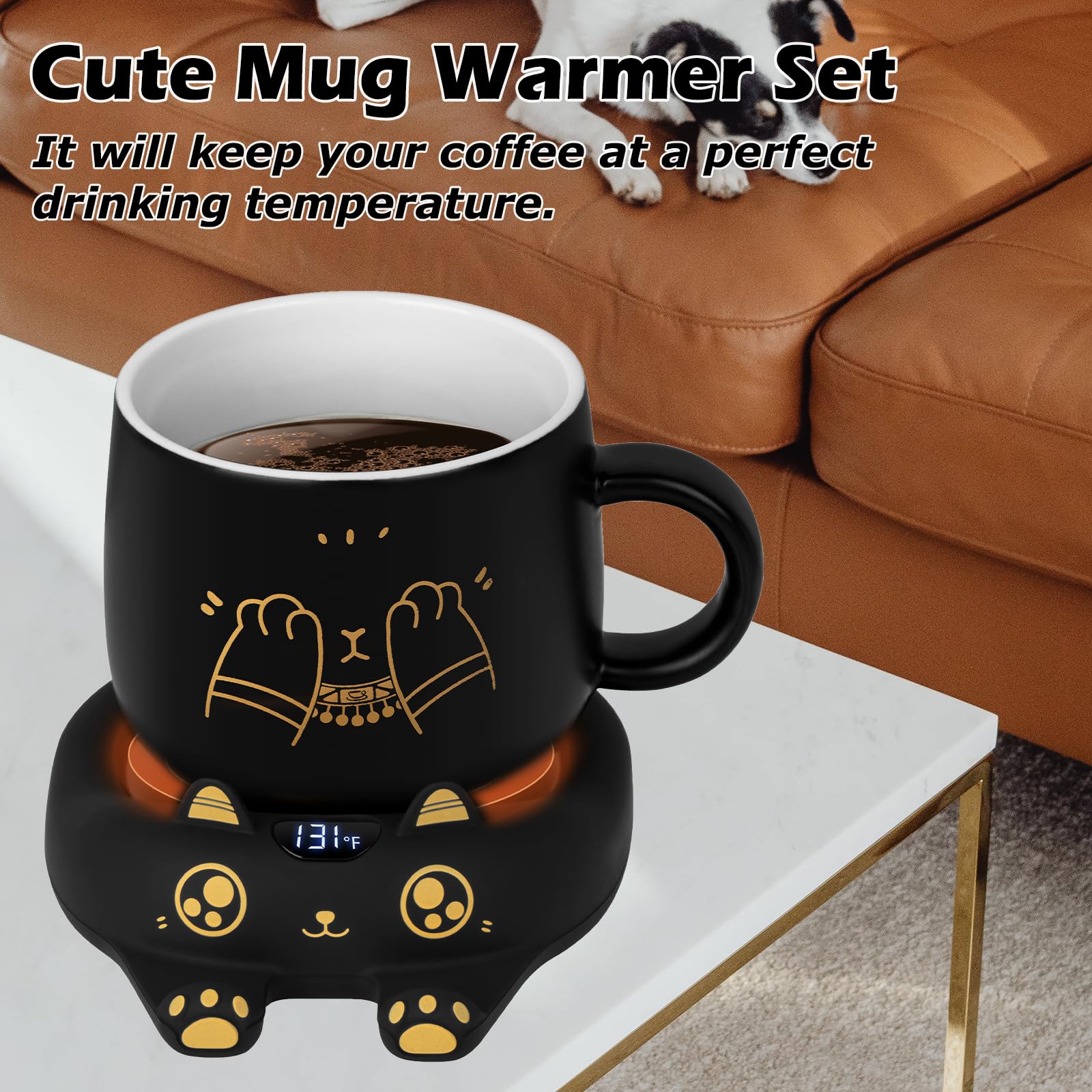 PUSEE heating plate for ceramic mugs delivers fast warmth with no waiting.
