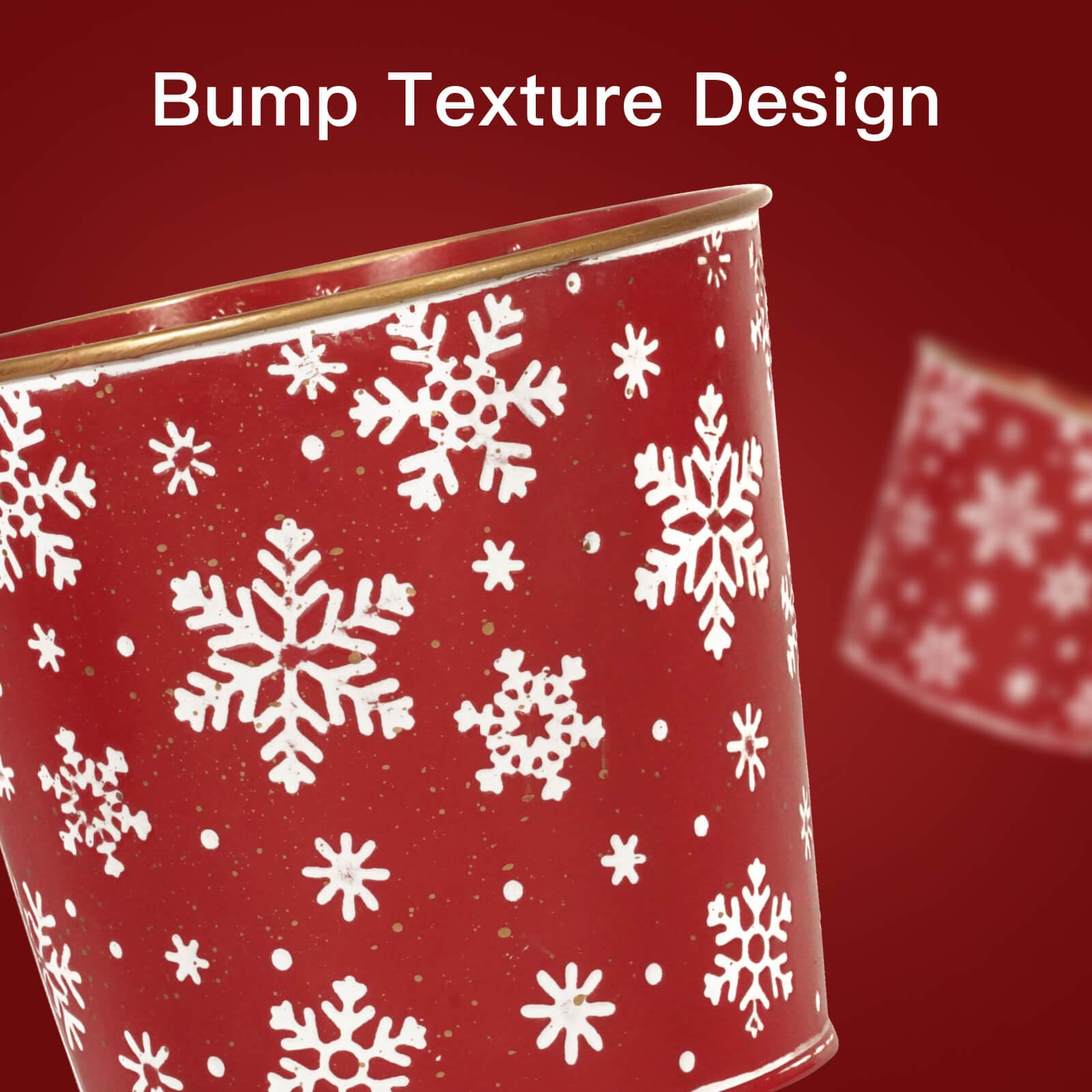 Putuo Decor tear-resistant metal buckets for long-term holiday use.