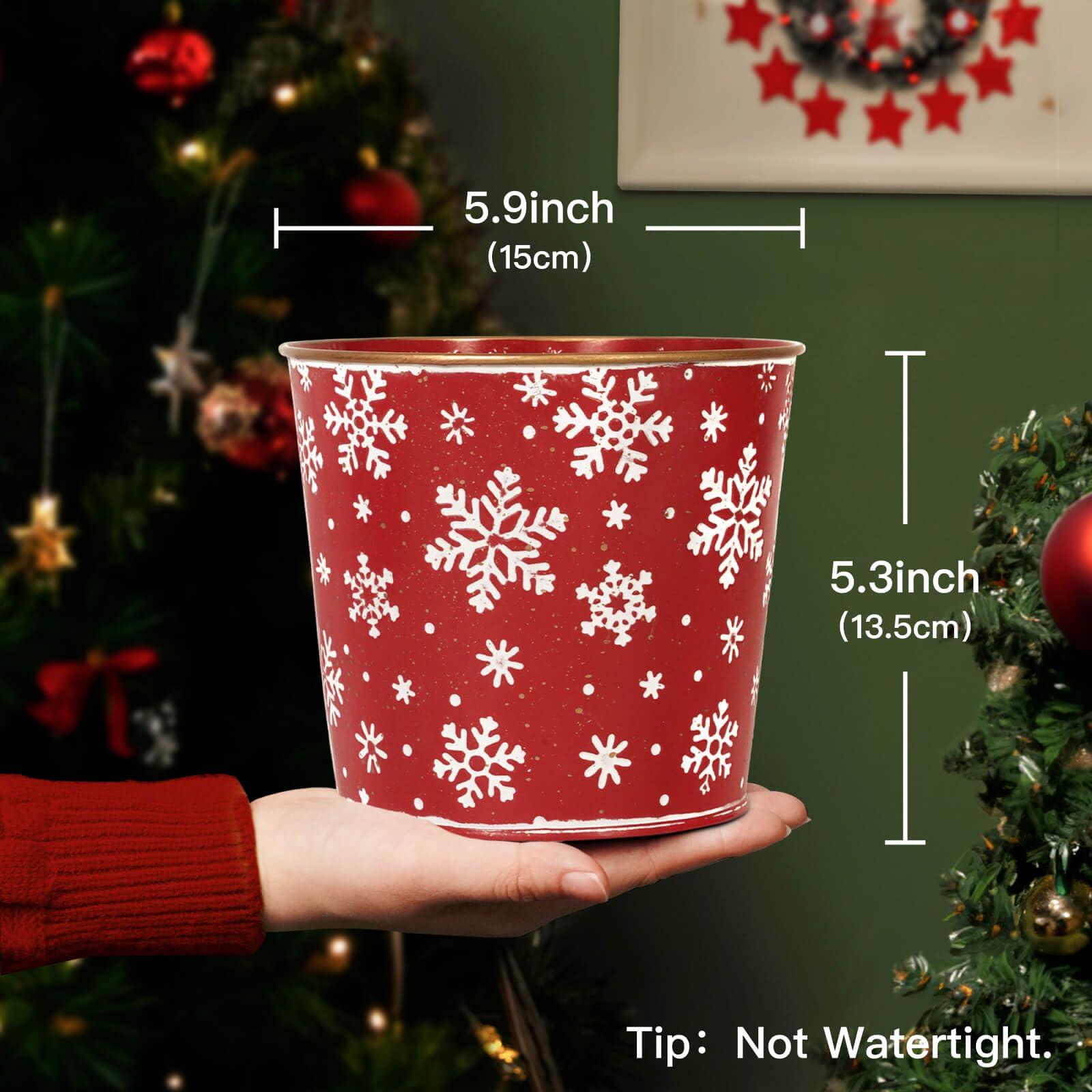 Putuo Decor 5.9-inch tin buckets ideal for beverages at parties.