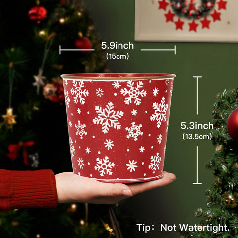 Putuo Decor 5.9-inch tin buckets ideal for beverages at parties.