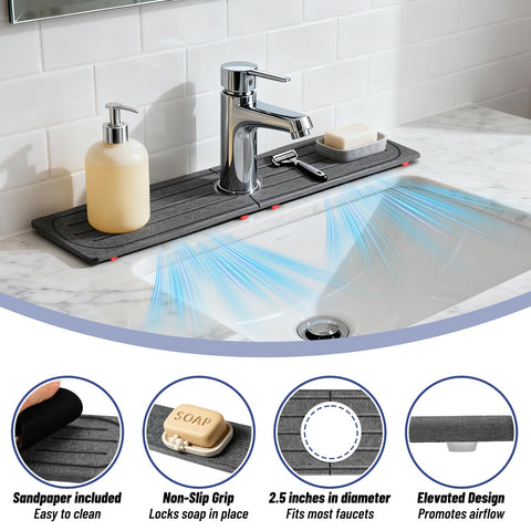 Puxinargo durable diatomite mat resists daily use and cleans easily