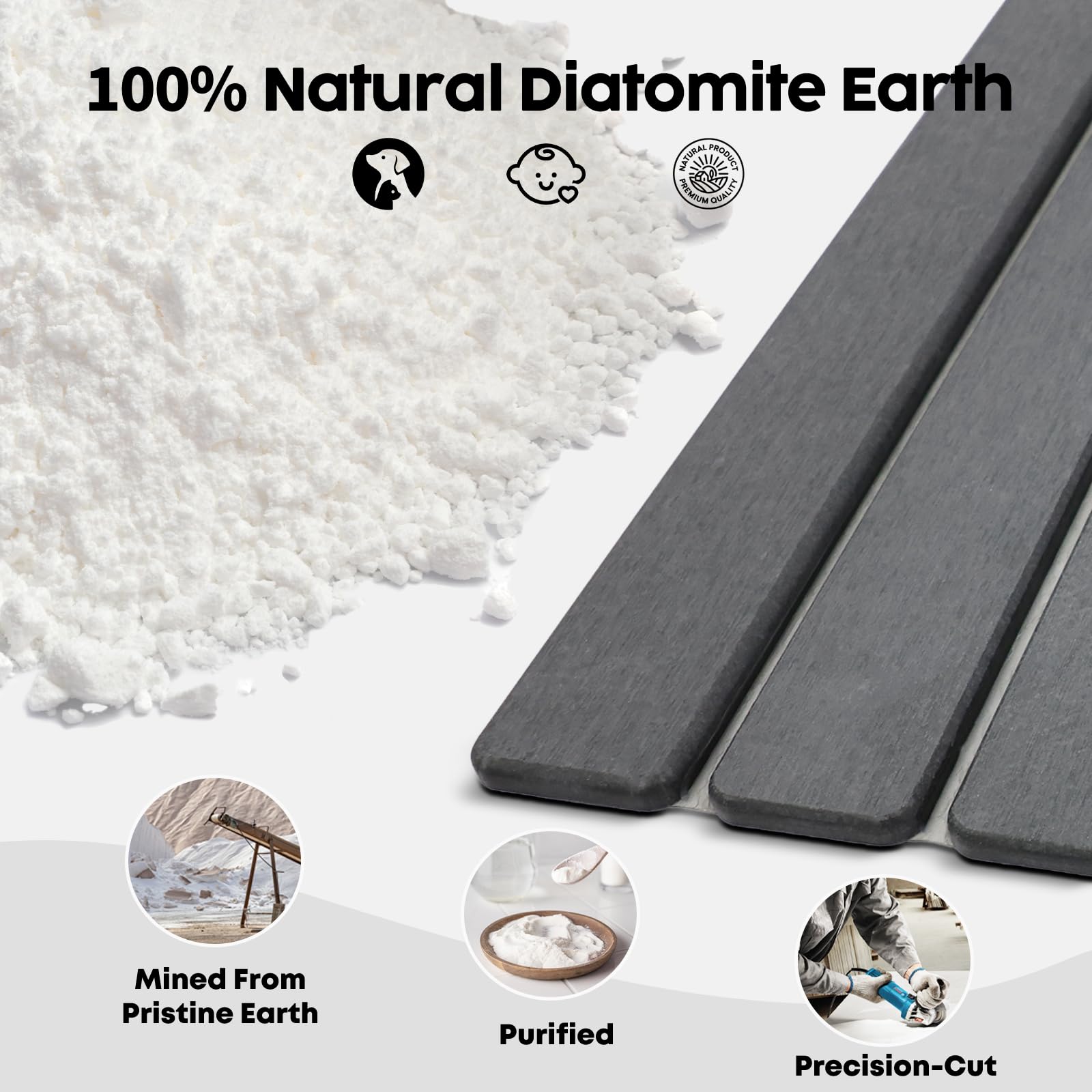 Puxinargo mat with instant water absorption keeping counters dry