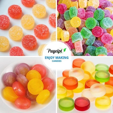 Puyeipt easy-clean non-stick molds simplify cleanup after candy making.