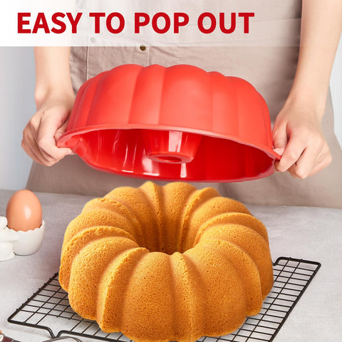 Puyeipt two pack silicone mold ideal for cakes brownies and monkey bread