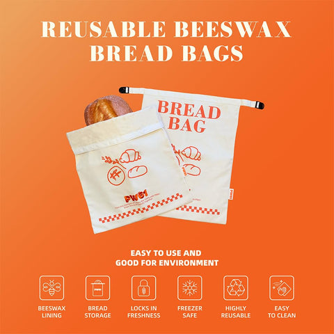 PW61 bags stored in fridge/freezer for longer bread freshness.