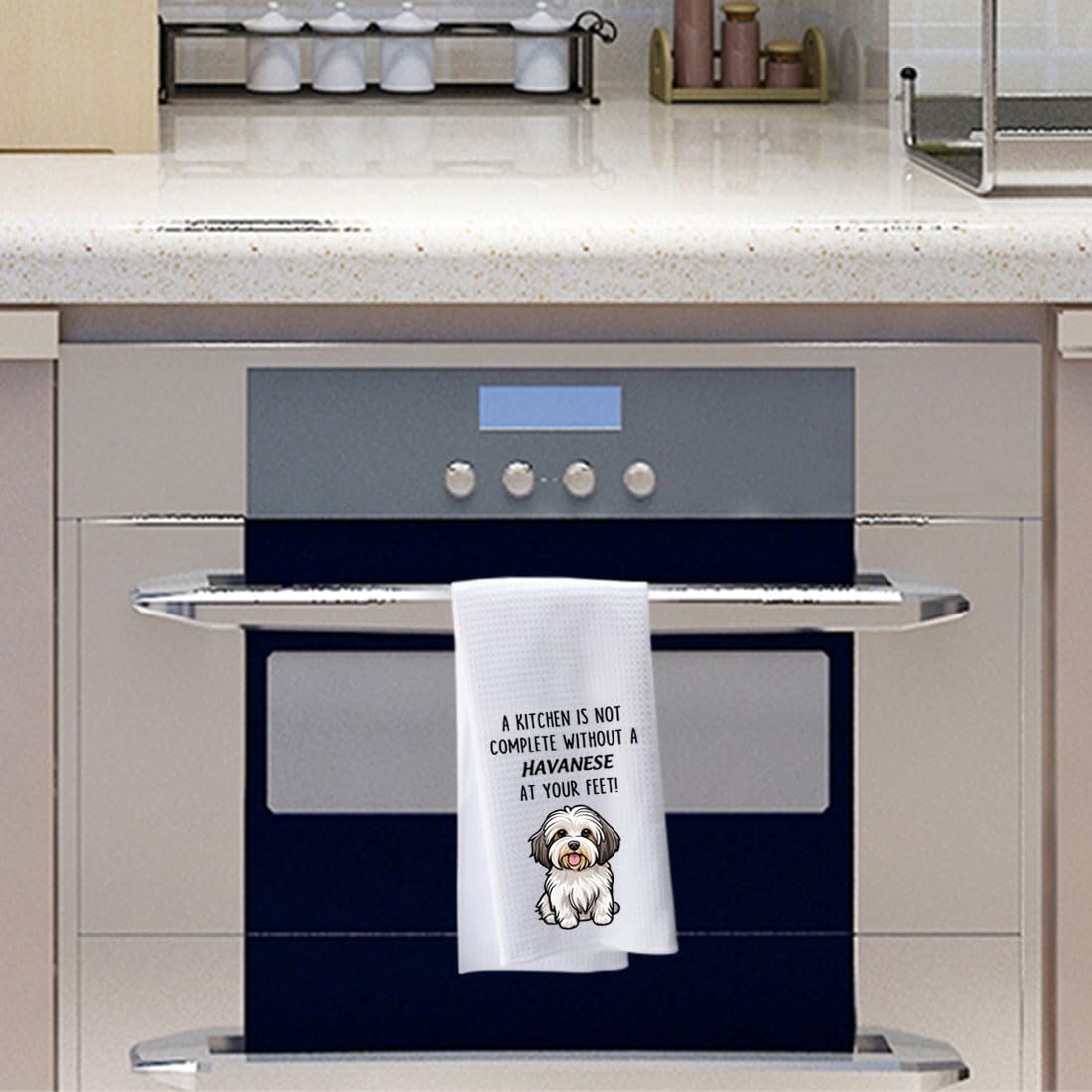 PWHAOO Havanese Kitchen Towel size 40.5 by 61 cm for versatile drying.