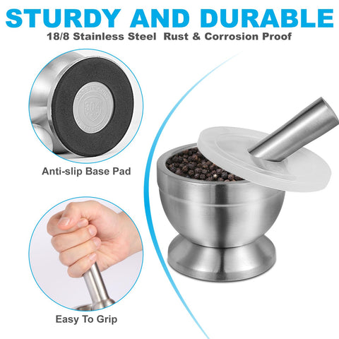 Pwkauka pestle-action grinding spices smoothly.