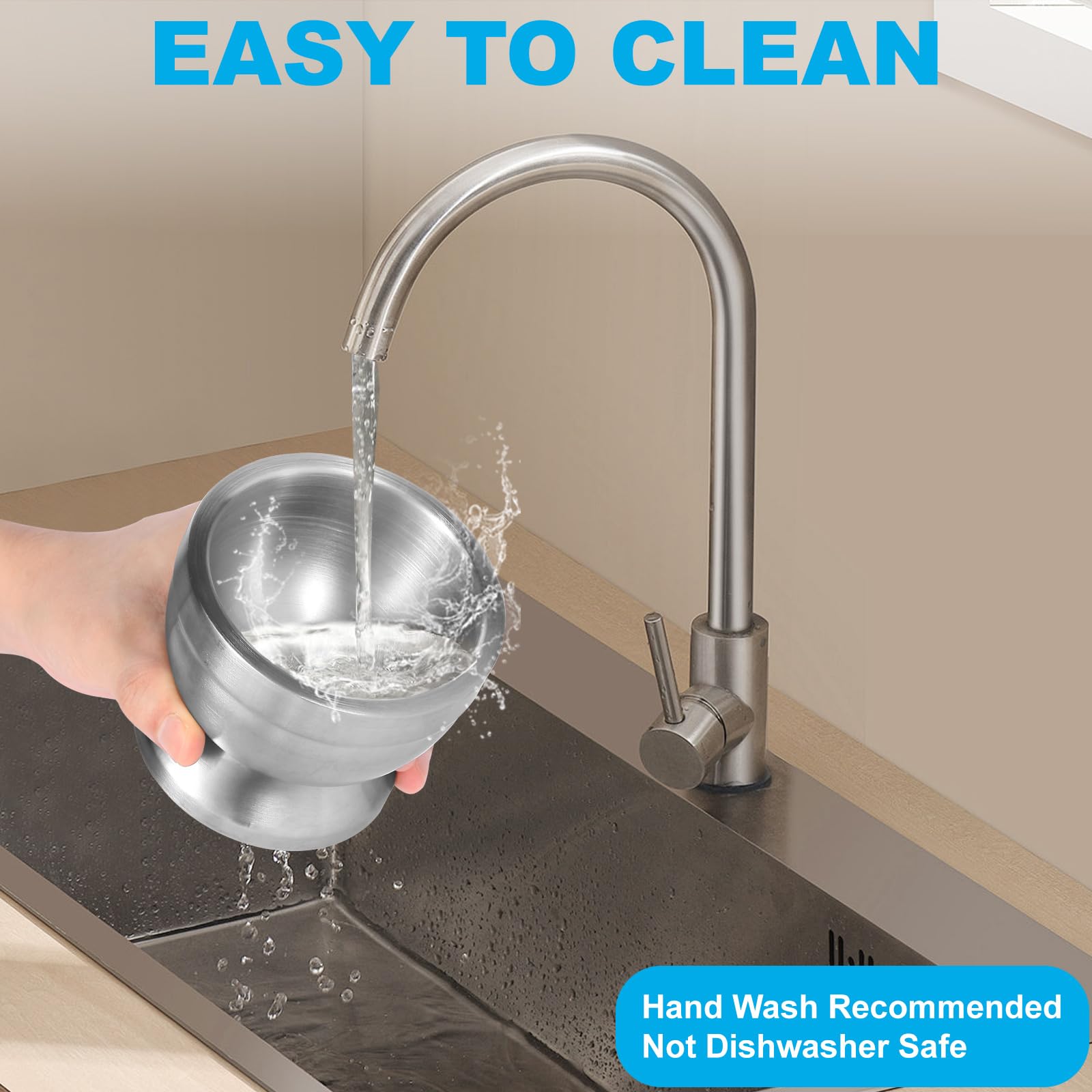 Pwkauka splash-proof lid keeps countertops tidy.