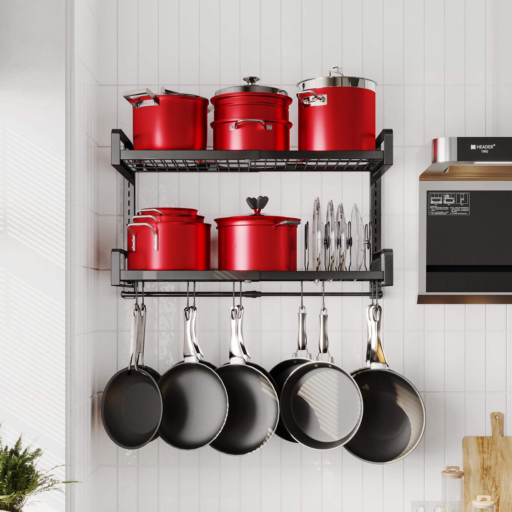 PXRACK 10 hooks offer versatile hanging options for cookware and utensils.