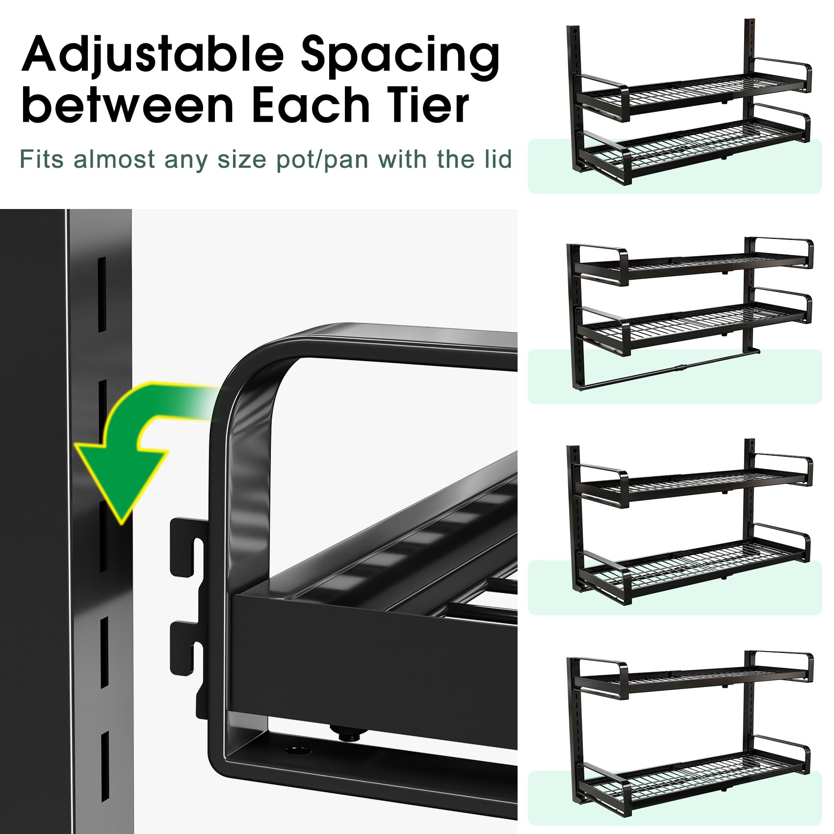 PXRACK lid holders keeping lids organized and within reach.