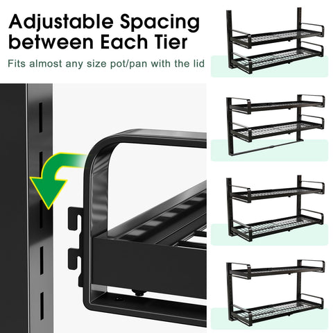 PXRACK lid holders keeping lids organized and within reach.