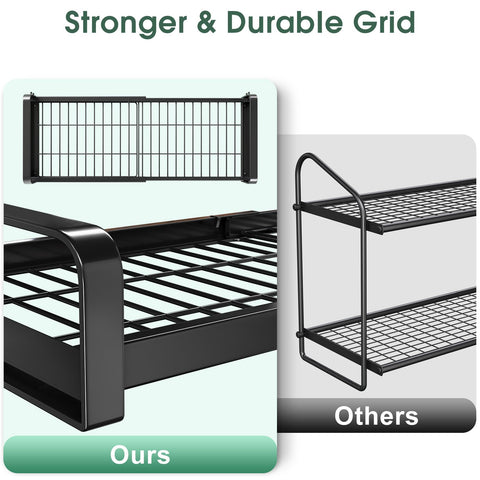 PXRACK heavy-duty carbon steel construction supports heavy pots safely.