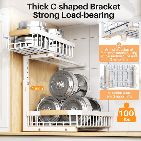 PXRACK large-capacity basket accommodates more items neatly.