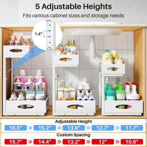 PXRACK smooth-glide drawers provide easy access in tight cabinets.