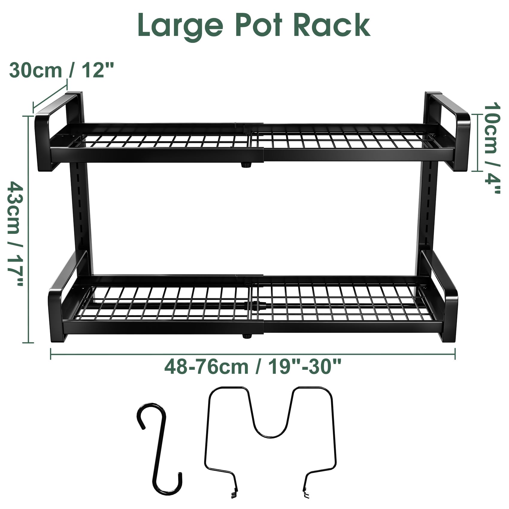 PXRACK durable finish resists rust for long-lasting kitchen storage.