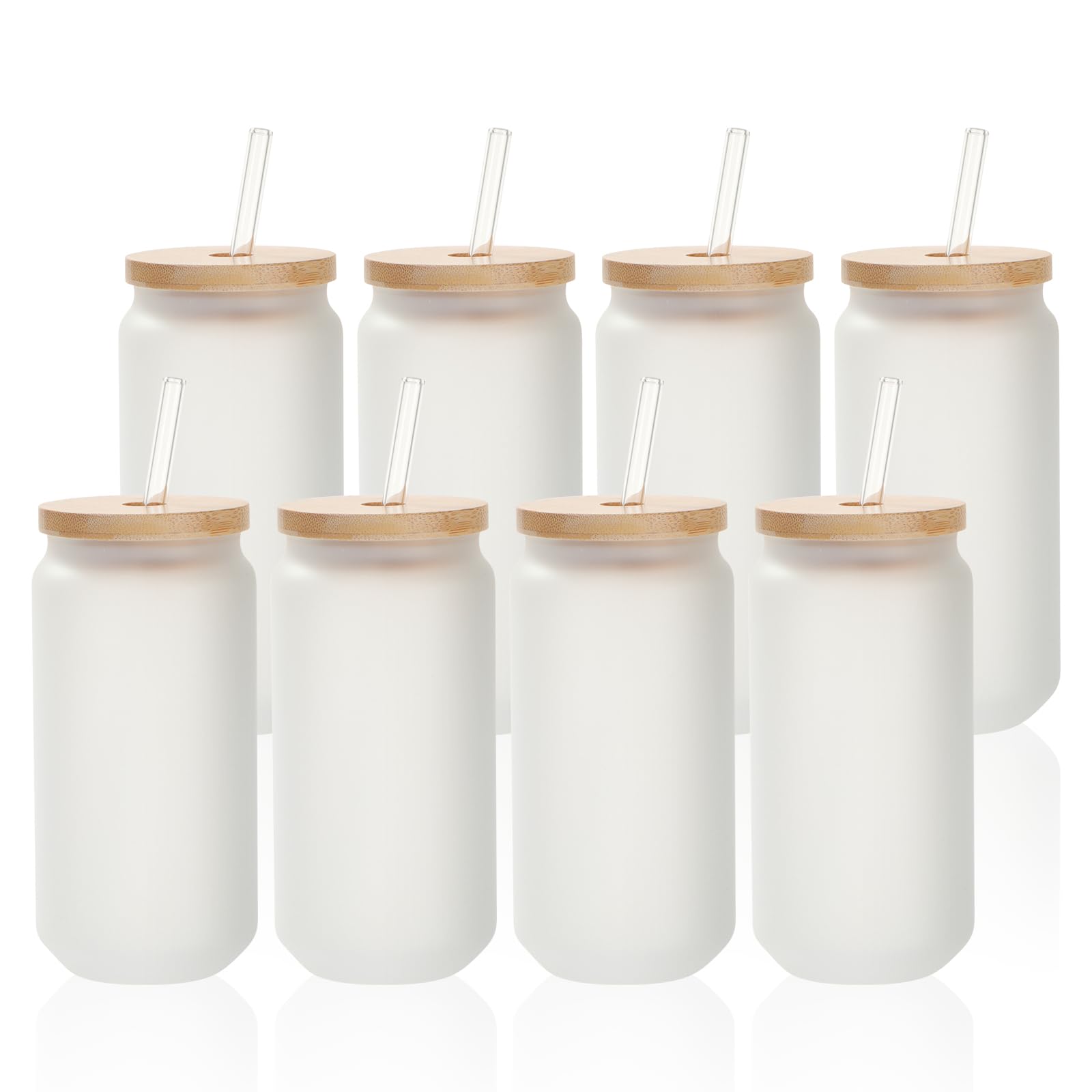 PYD Life 8-pack sublimation cans with frosted finish ready for bright prints.