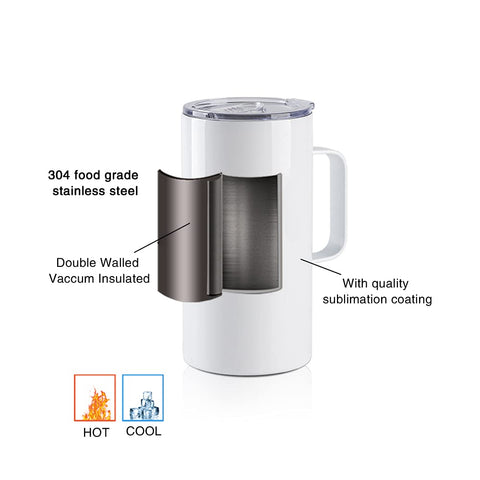 PYD Life sublimation coating delivers bright, crisp prints on each tumbler.