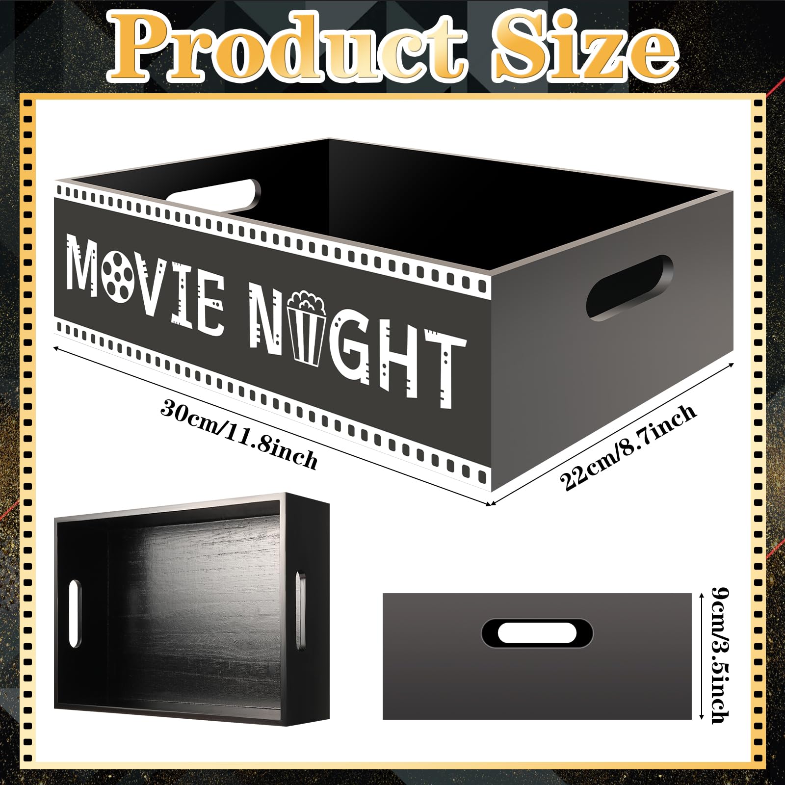 PYQTH Movie Night Tray with 'Movie Night' print adds ritual and home theater charm.