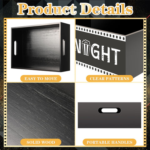 PYQTH Movie Night Tray highlights warm wood grain for a cozy, inviting viewing space.