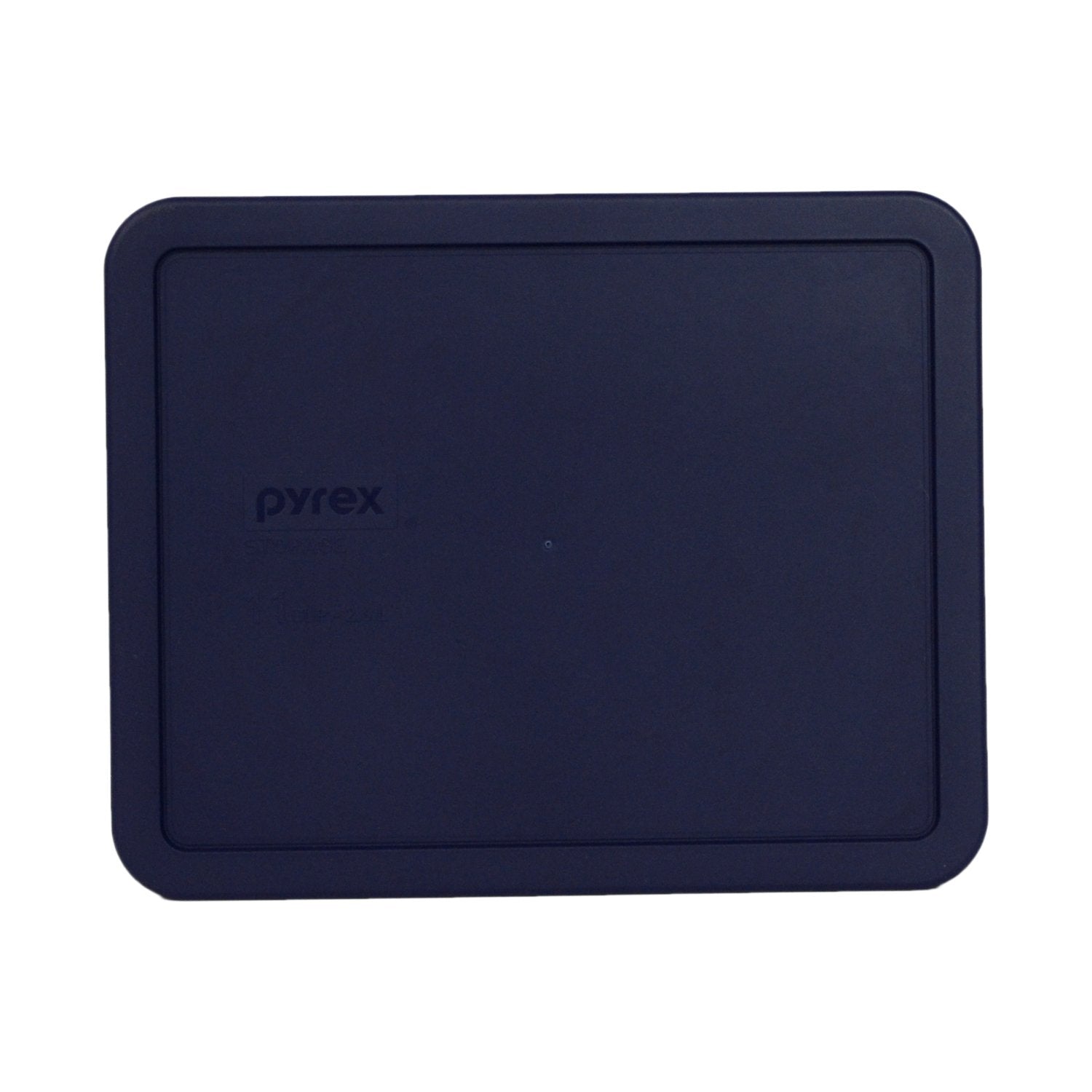 Pyrex 7212-PC blue lid on 11-cup dish, airtight seal for leftovers.