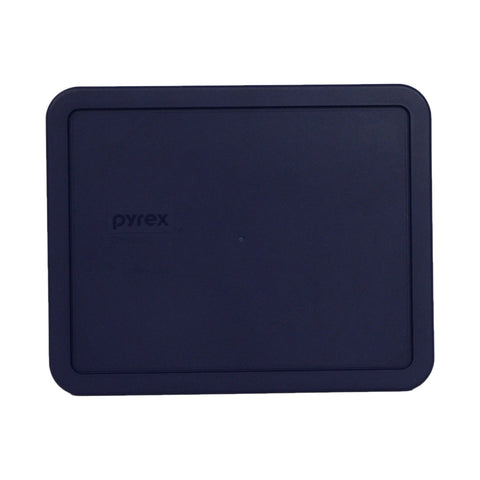 Pyrex 7212-PC blue lid on 11-cup dish, airtight seal for leftovers.