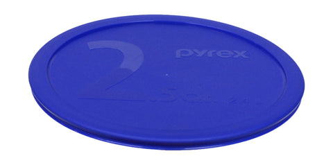 Pyrex 325-PC blue lid on a 2.5qt bowl delivers secure storage.