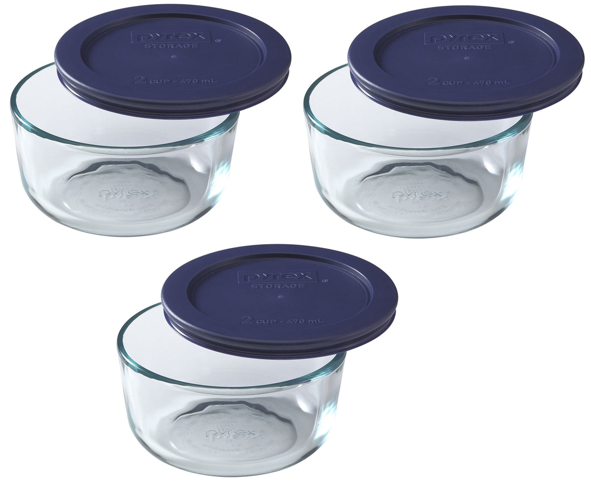 Pyrex 7200 2-cup glass bowl ready for meal prep and leftovers.