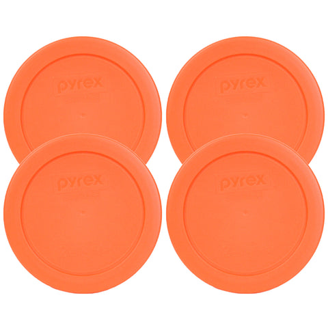 Pyrex 7200-PC orange storage lid on round 2-cup bowl for secure freshness