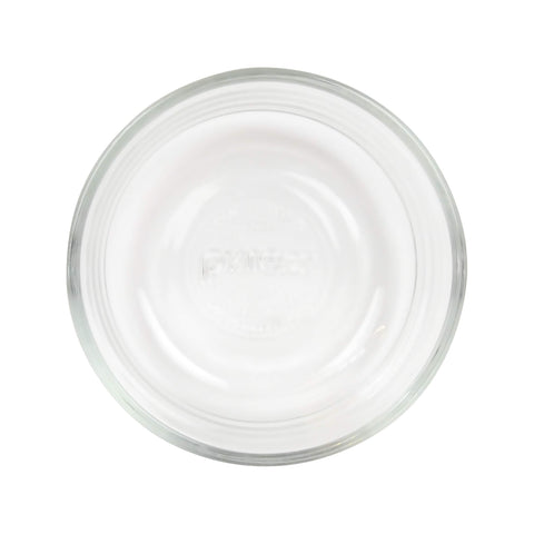 Pyrex 7202 1-cup glass bowl with lid ready for fridge storage