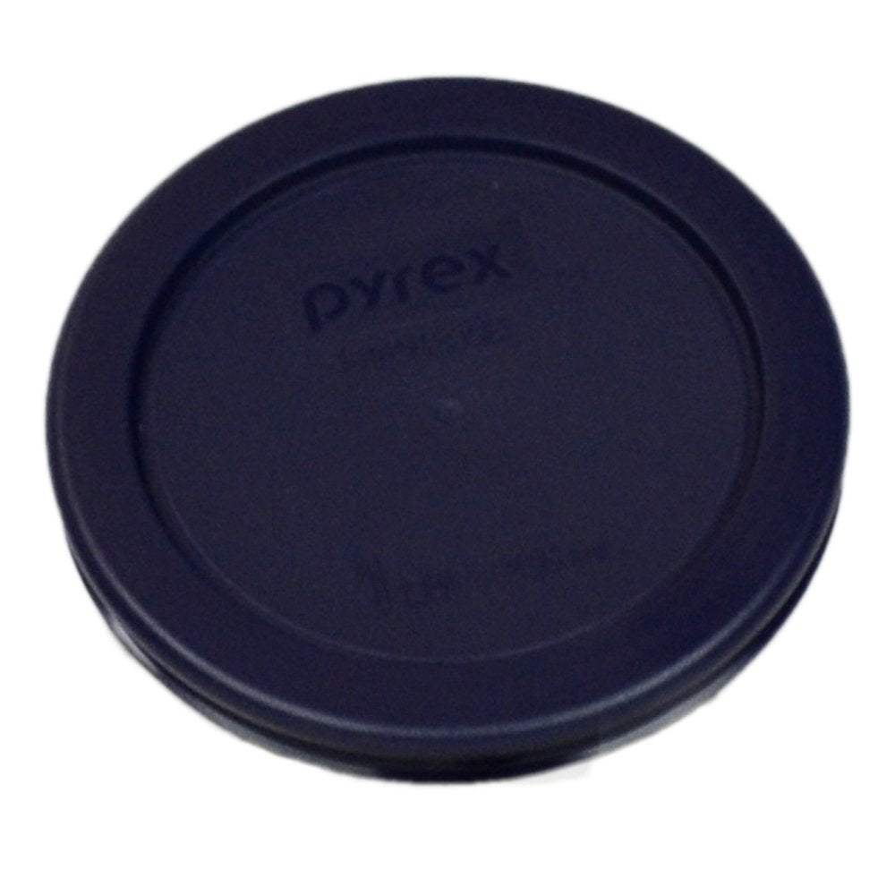 Pyrex 7202-PC lid on a 1-cup bowl in dark blue, ideal for fridge and microwave leftovers.