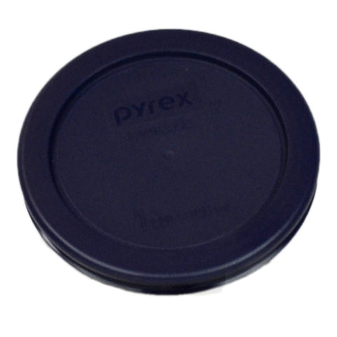 Pyrex 7202-PC lid on a 1-cup bowl in dark blue, ideal for fridge and microwave leftovers.