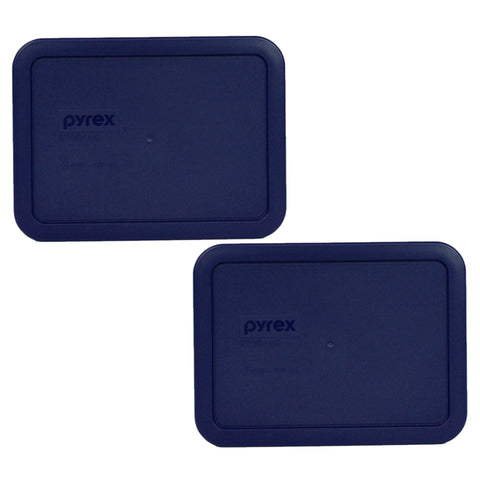 Pyrex 7210-PC blue lid close-up showing secure edge seal for fresh storage
