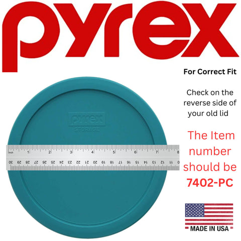 Pyrex 7402-PC lid fits 7402/7203 bowls, ideal for freezer-to-dish transitions.